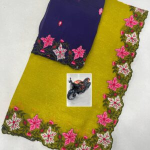 chiffon candy crushed sarees