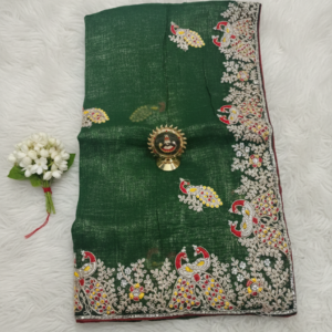 chiffon candy crushed sarees with heavy work border