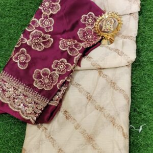 georgette sarees with foil print design