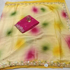 georgette sarees with sequence borders 999rs
