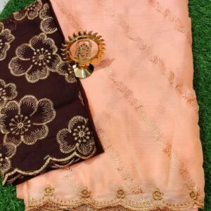georgette sarees with work blouse 599rs