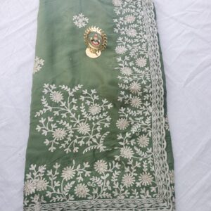 georgette sarees with foil print design