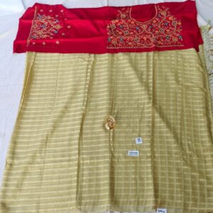 plain georgette sarees with full heavy work blouses