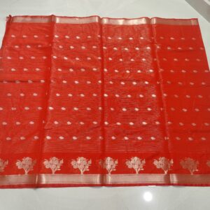 special orange benarasi pattu sarees 1150
